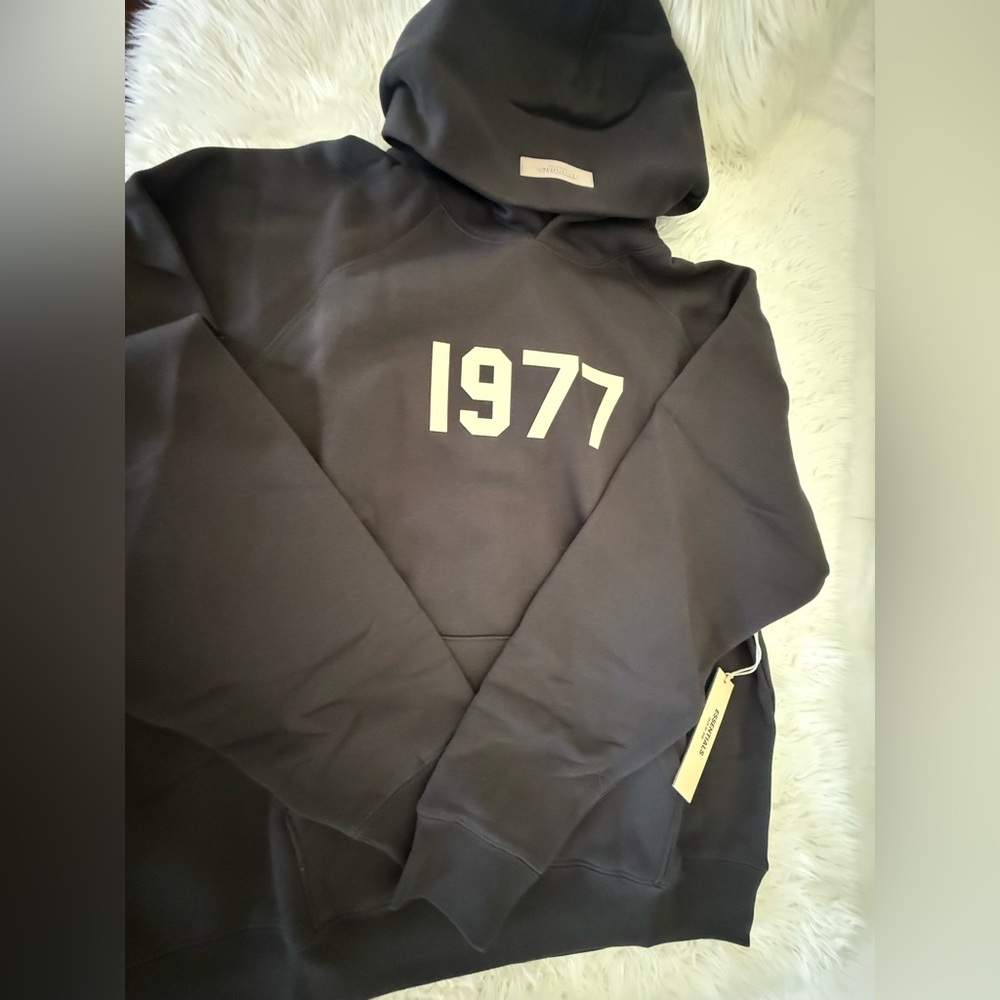 Authentic Essentials Dark Gray Essentials 1977 Hoodie NWT